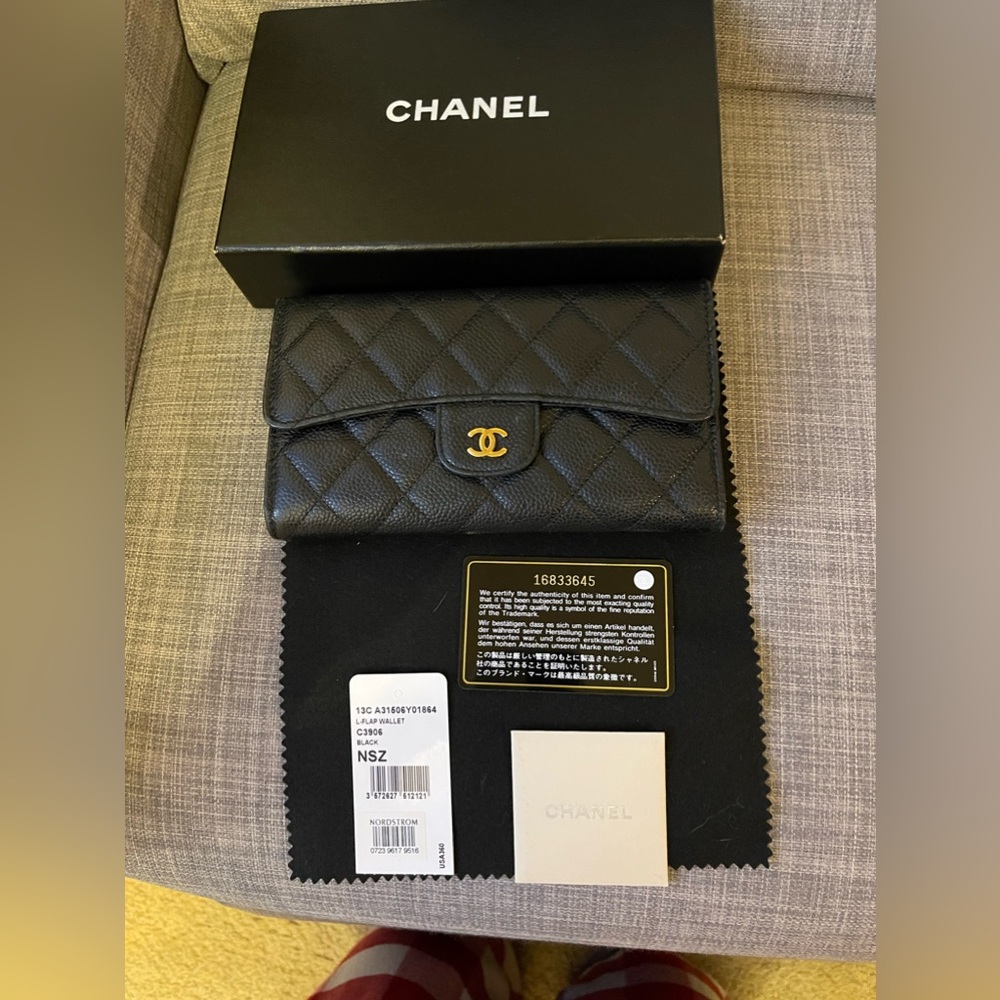 Chanel Caviar Flap Wallet